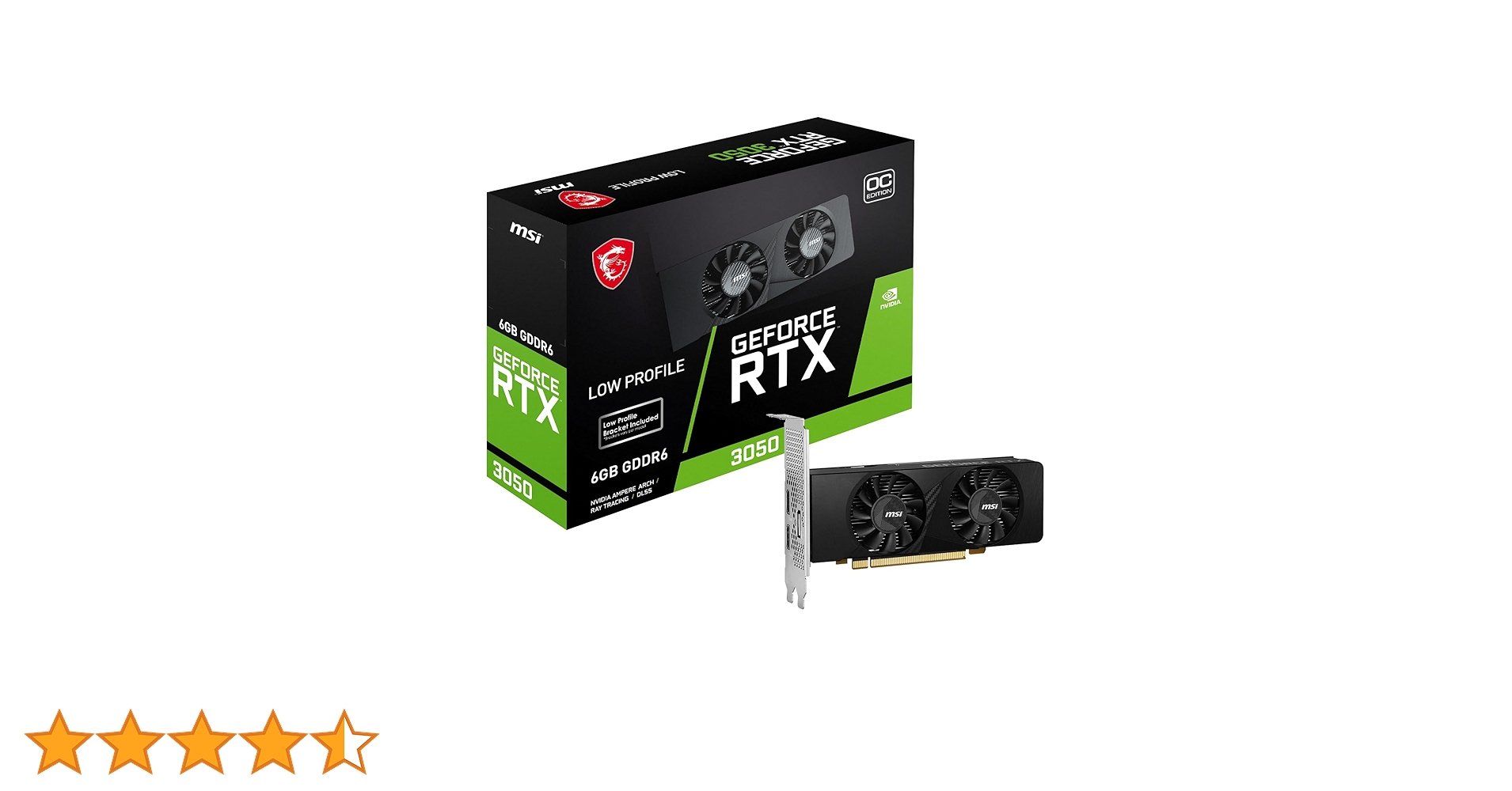 Amazon | MSI GeForce RTX 3050 LP 6G OC, RTX3050LP6GOC | MSI